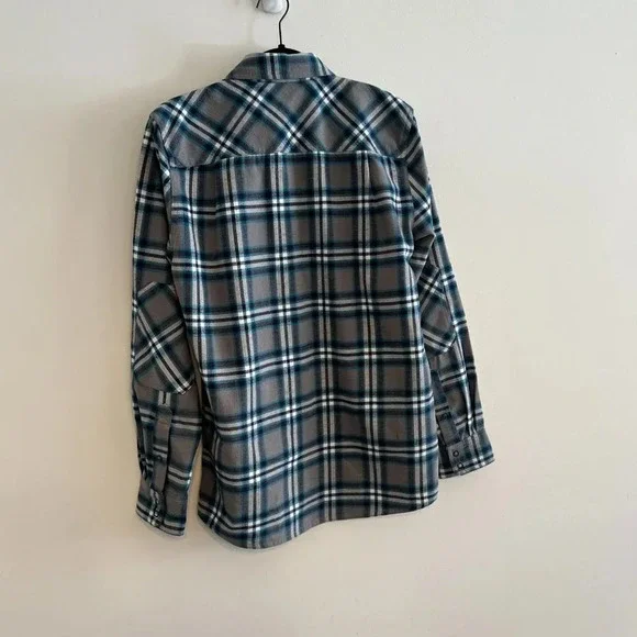 L.L. Bean Plaid Katahdin Performance Wool Blend Flannel Button Down Shirt Small - Picture 2 of 7